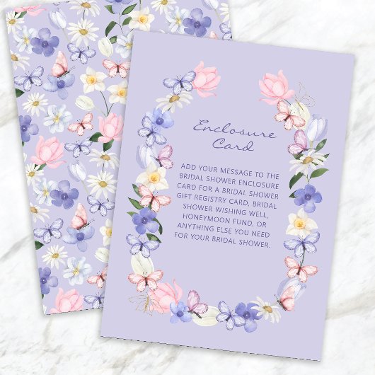 Carte D'accompagnement Papillon Violet