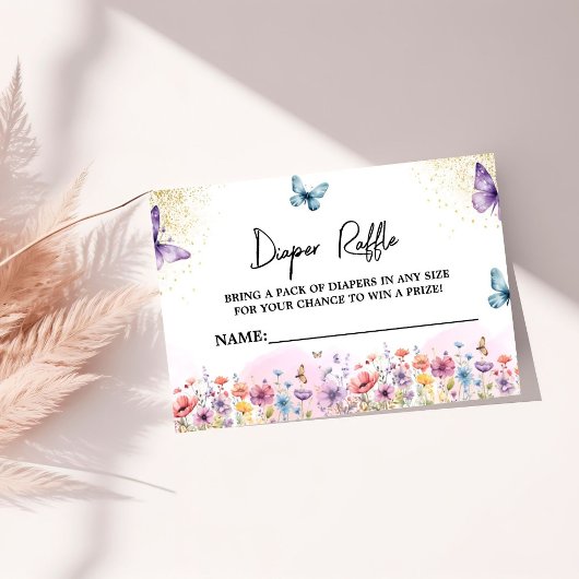 Carte D'accompagnement Papillon violet Baby shower Papillon  Déchets Raff