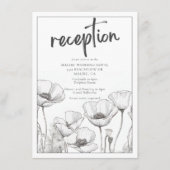 Carte D'accompagnement Papillons blancs Elégante Réception de mariage flo (Devant)