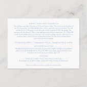 Carte D'accompagnement Papillons en fleurs bleues poussiéreuses Détails d (Dos)