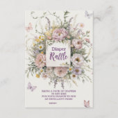 Carte D'accompagnement Papillons Fleurs sauvages Boho Diapper Raffer (Devant)