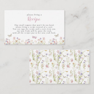 Carte D'accompagnement Papillons Floral Rose S'Il Vous Plaît Apporter Une