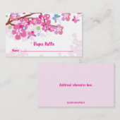 Carte D'accompagnement Papillons modifiables Diaper Raffle (Devant / Derrière)