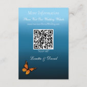 Carte D'accompagnement Papillons Monarques Ombré Bleu (Dos)