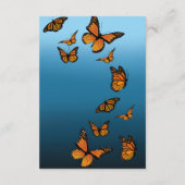 Carte D'accompagnement Papillons Monarques Ombré Bleu (Dos)