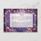 Carte D'accompagnement Papillons pourpres et Mariage Ciel Starlit (Devant)