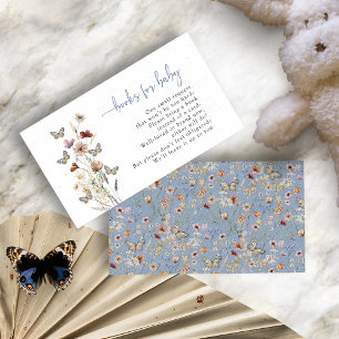 Carte D'accompagnement Papillons Poussière Bleue Livres Pour Bébé