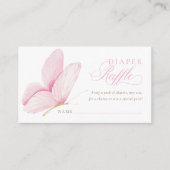 Carte D'accompagnement Papillons roses Baby shower fille Déchets Raffle (Devant)