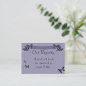 Carte D'accompagnement Papillons Violets (Debout devant)