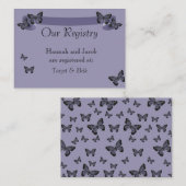 Carte D'accompagnement Papillons Violets (Devant / Derrière)