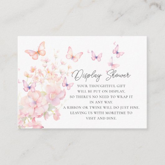 Carte D'accompagnement Papillons Whimsical Afficher Douche (Devant)