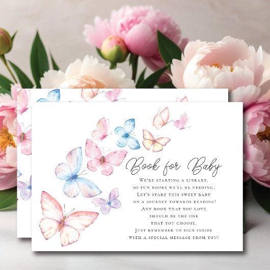 Carte D'accompagnement Papillons Whimsical Book for Baby Encape Card