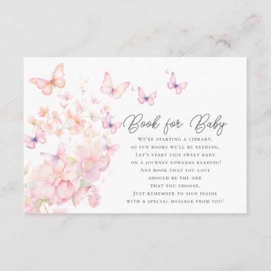 Carte D'accompagnement Papillons Whimsical Book for Baby Encape Card (Devant)