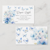 Carte D'accompagnement Papillons Whimsical Diaper Raffle (Devant / Derrière)