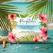 Carte D'accompagnement Paradis de l'île | Réception Tropical Beach Weddin
