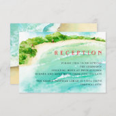 Carte D'accompagnement Paradis Tropical | Réception de mariage de destina (Devant / Derrière)