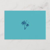 Carte D'accompagnement Paradise Island Tropical Beach Réception de mariag (Dos)