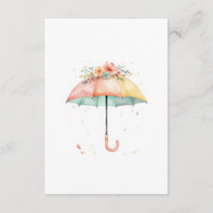 Carte D'accompagnement Parapluie Floral "Apportez un Livre" Carton d'invi