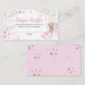Carte D'accompagnement Parapluie Sprinkle bébé Teddy Bear Diaper Raffle (Devant / Derrière)