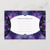 Carte D'accompagnement Parapluie violet & coeurs .7 (Dos)