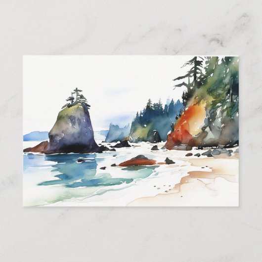 Carte D'accompagnement Parc national olympique de Ruby Beach Réception de (Dos)