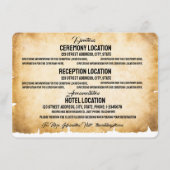 Carte D'accompagnement Parchemin vintage Rustique (Devant)