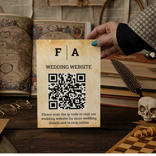 Carte D'accompagnement Parchemin vintage Rustique