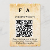 Carte D'accompagnement Parchemin vintage Rustique (Devant)