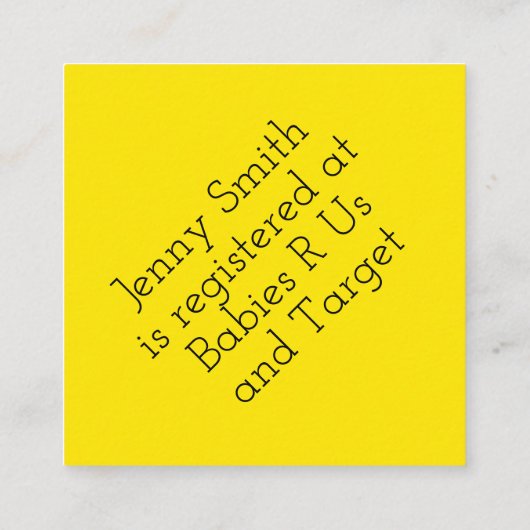 Carte D'accompagnement Parent privé du sommeil (Dos)