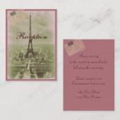 Carte D'accompagnement Paris Mariage (Devant / Derrière)