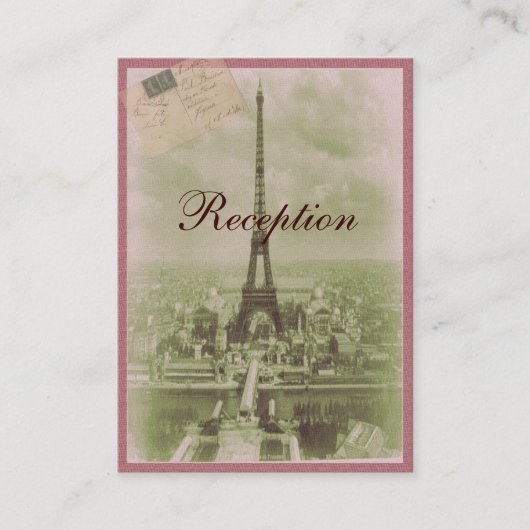 Carte D'accompagnement Paris Mariage (Devant)