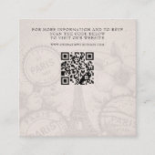 Carte D'accompagnement Paris Passport Mariage QR (Devant)