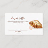 Carte D'accompagnement Paris Pâtisserie Croissant Baby shower Raffle (Devant)