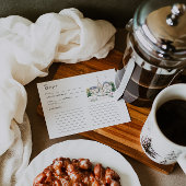 Carte D'accompagnement Parisian Café Watercolor Recipe Card