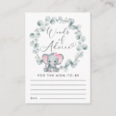 Carte D'accompagnement Paroles d'éléphant mignonnes conseils bébé fille d (Devant)