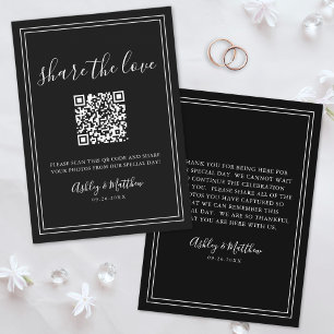 Carte D'accompagnement Partage de photos invités par QR Code Mariage mini