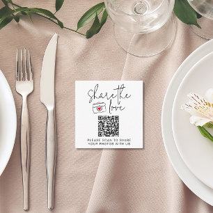 Carte D'accompagnement Partager La Table De Mariage De Code QR De L'Analy