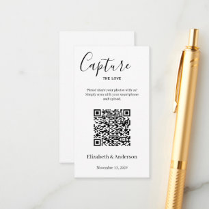 Carte D'accompagnement Partager les photos de mariage avec le code QR