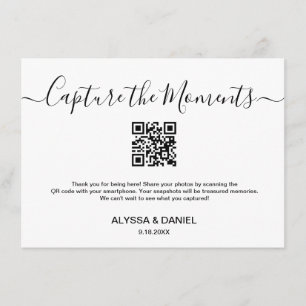 Carte D'accompagnement Partager Moments photo Mariages Code QR personnali