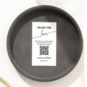 Carte D'accompagnement Partagez l'amour   partage de photos avec code QR 