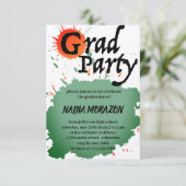 Carte D'accompagnement Parti de la graduation peinte (Debout devant)