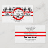 Carte D'accompagnement Partie de performance surchargée personnalisée (Devant / Derrière)