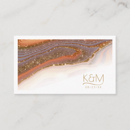 Carte D'accompagnement Parties scintillant Abstraite Strata Site Mariage  (Devant)