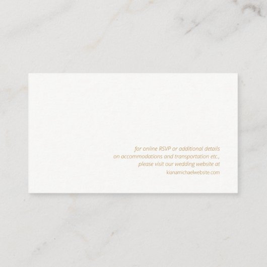 Carte D'accompagnement Parties scintillant Abstraite Strata Site Mariage  (Dos)