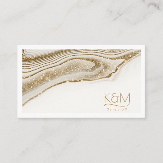 Carte D'accompagnement Parties scintillant Abstraite Strata Site Mariage (Devant)