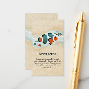Carte D'accompagnement Parties scintillant artisanale Poisson clown Baby
