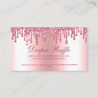 Carte D'accompagnement Parties scintillant Baby shower rose rabat