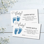 Carte D'accompagnement Parties scintillant Bleue Bébé Pieds Refle de couc