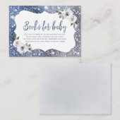 Carte D'accompagnement Parties scintillant bleue étincelante et demande f (Devant / Derrière)