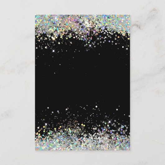 Carte D'accompagnement Parties scintillant brillante Elégant Mariage mode (Dos)